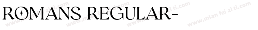 RomanS Regular字体转换